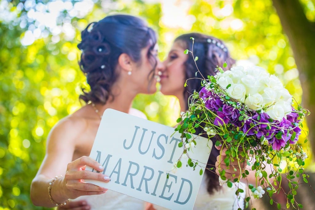 Lesbian Couple Marriage Relationship Celebration