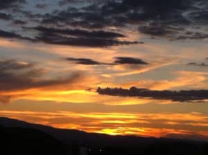 Heavenly Orange Sunset of Clouds in Sedona