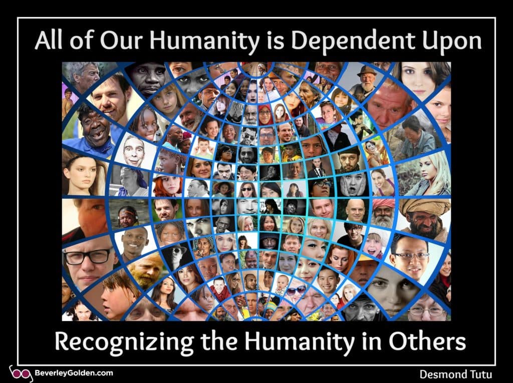 Photo montage of a diverse group of people_examples of our humanity