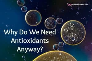 Bubbles representing antioxidants floating in liquid