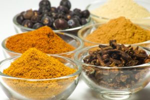 Curcumin + other spices in bowls